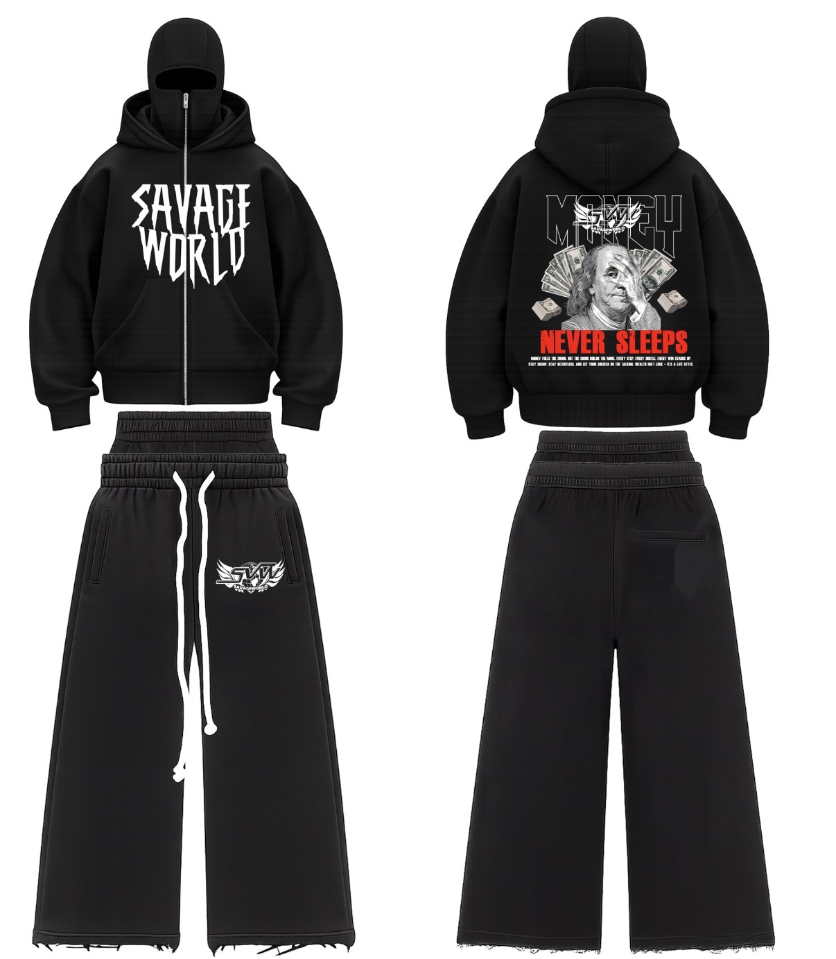 SKI MASK HOODIE UP AND DOWN